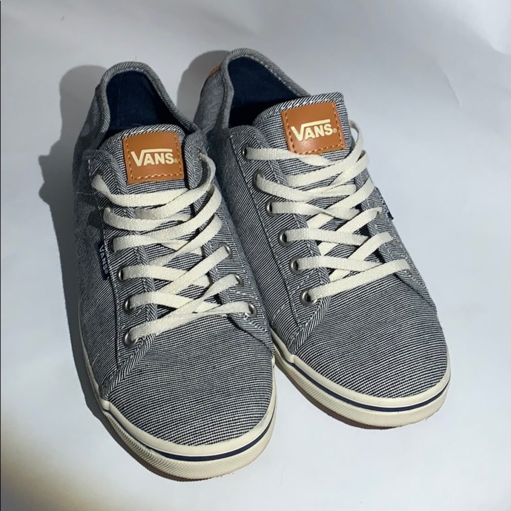 Striped vans skate shoes